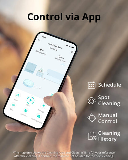 eufy G30+, Self-Emptying Robot Vacuum, 2,000Pa Suction Power, WiFi Connected, Planned Pathfinding, Ultra-Slim Design, Perfect for Daily Cleaning