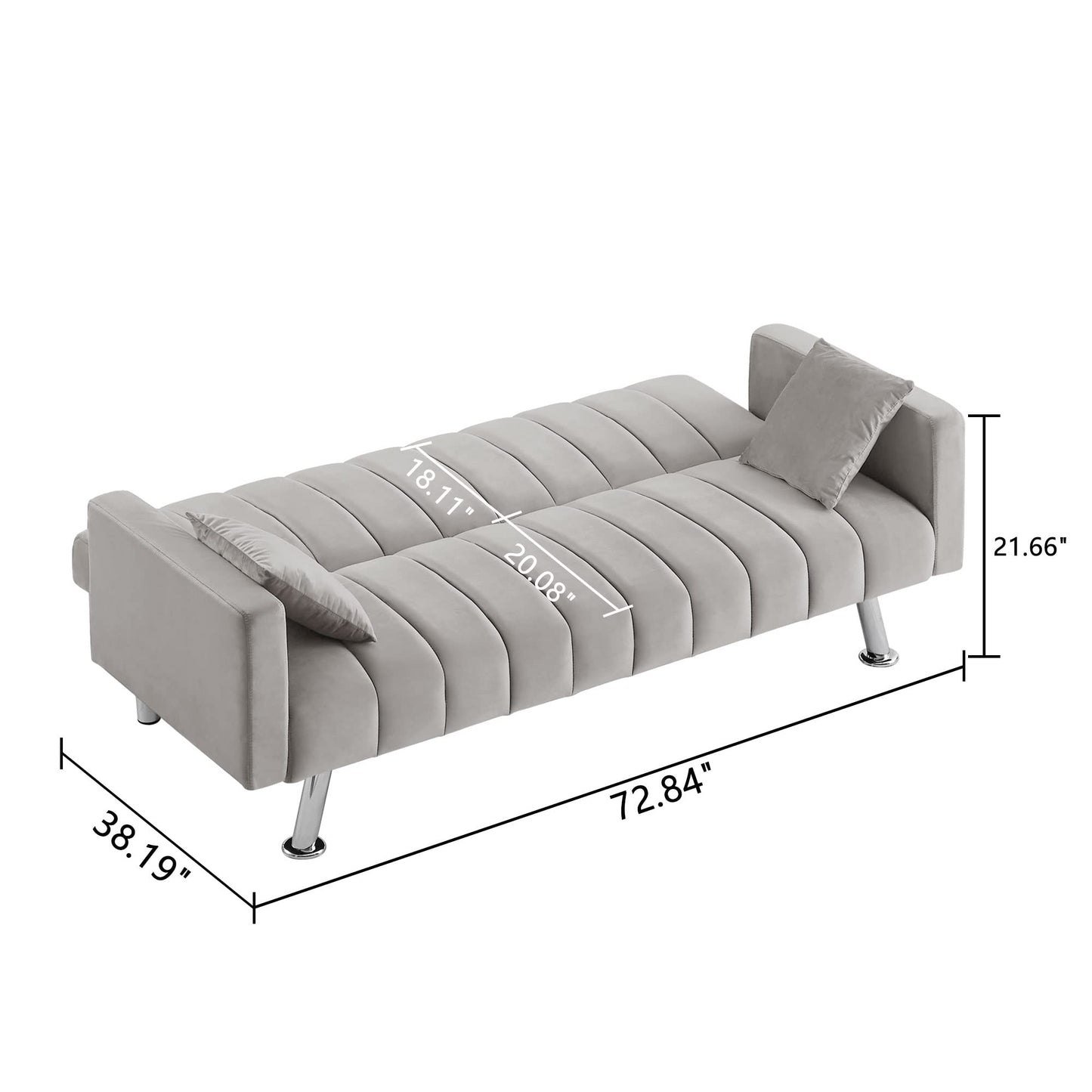 AWQM Modern Convertible Sofa Bed with Pillows
