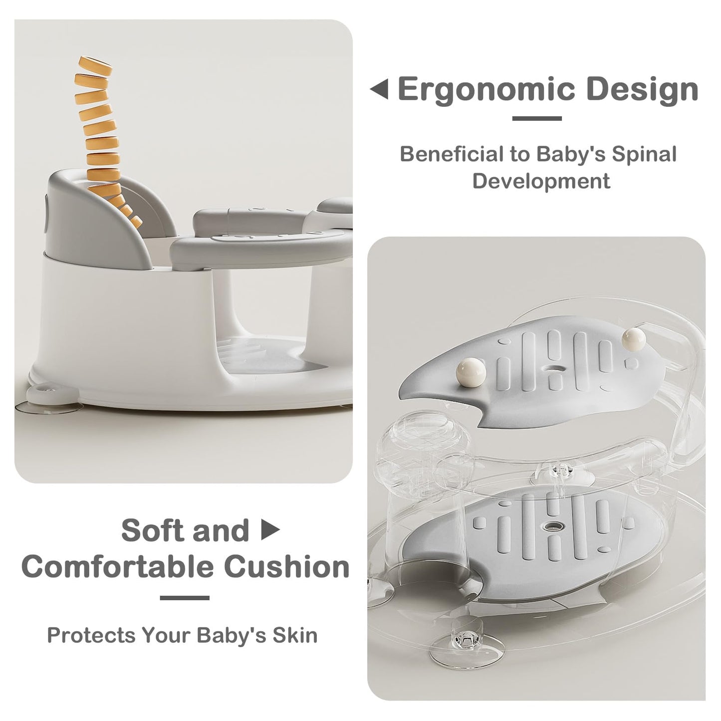 Baby Bath Seat with Suction Cups by TOSGN