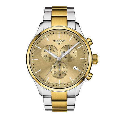 Tissot mens Tissot Chrono XL Stainless Steel Casual Watch Grey, Gold T1166172202100