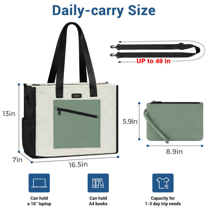 IBFUN Travel Tote Bag for Women Utility Work Tote Laptop Bag