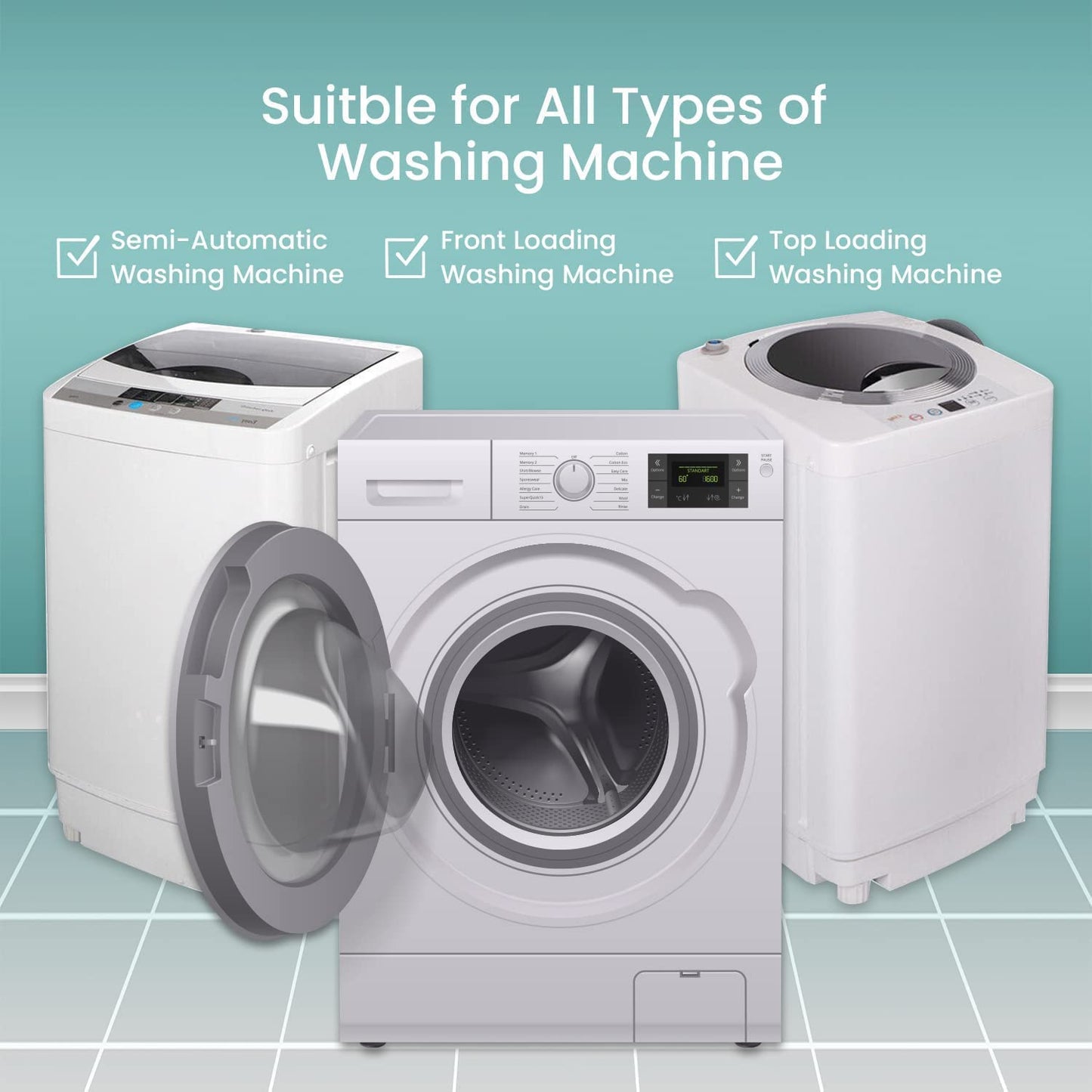 Maravello Washing Machine Cleaner Descaler Tablets Washing Machine Cleaning Tablets - for Front Load and Top Load Washers, Mold and Stain Remover for Laundry Tub 6-Month Supply (Sea Salt, 6 Count)