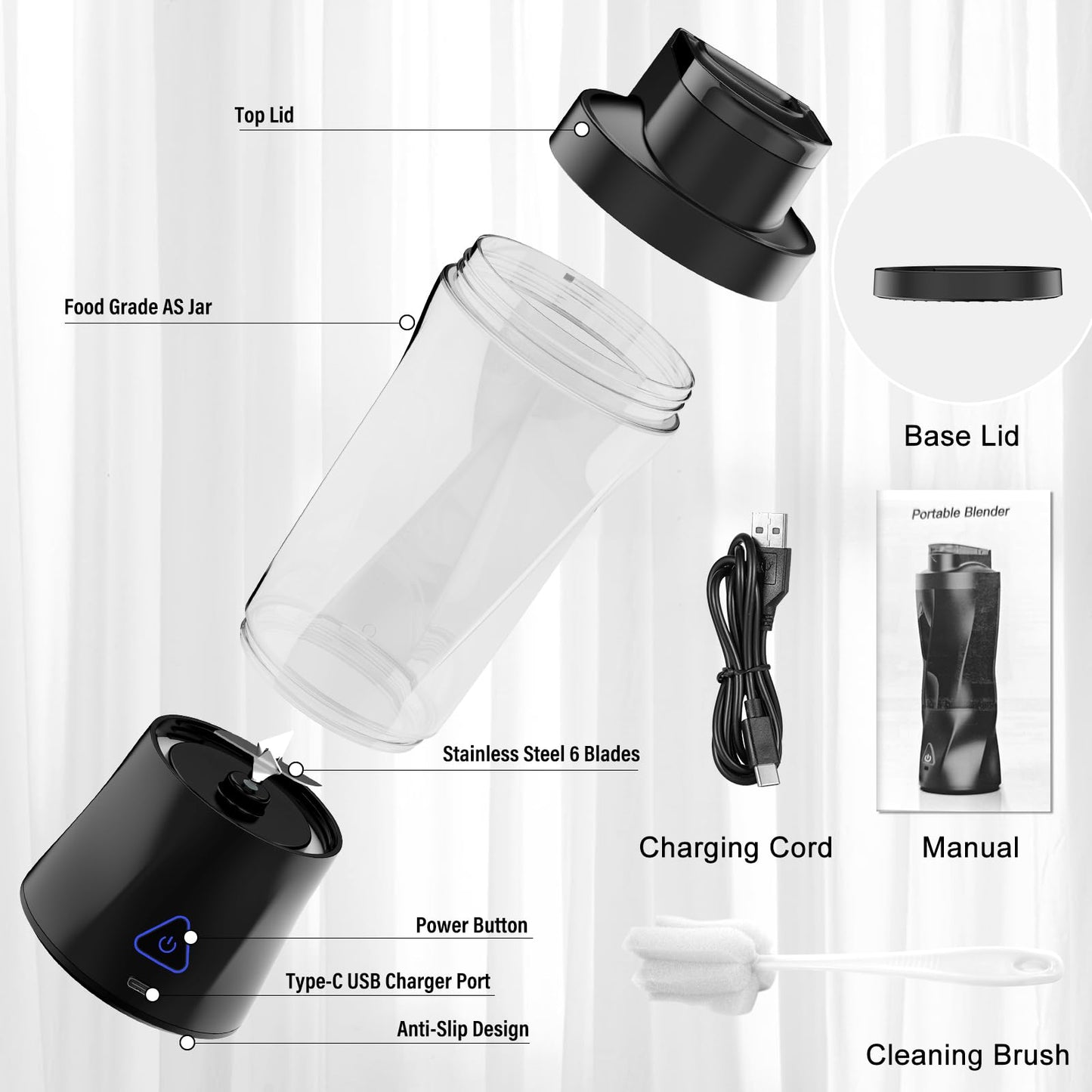 Portable USB Blender for Shakes and Smoothies