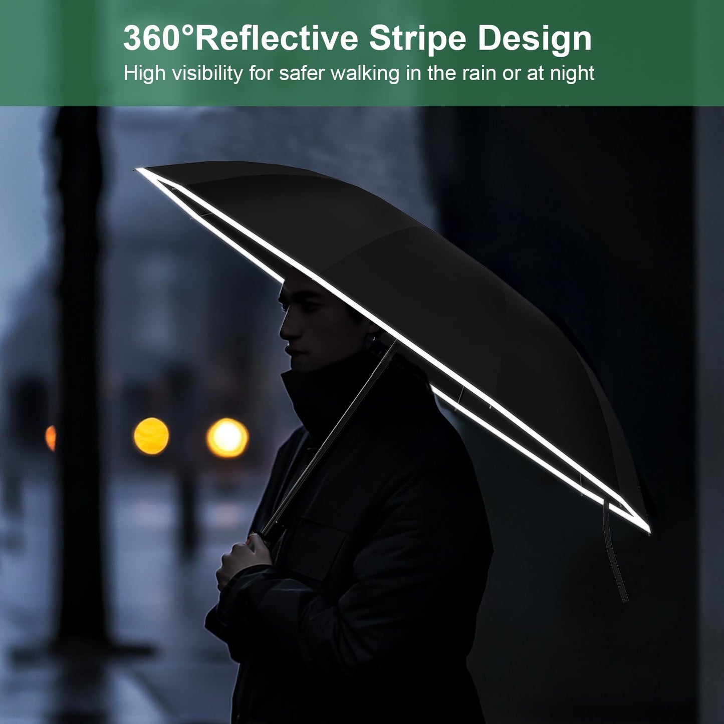 Rappeo Windproof Automatic Travel Umbrella