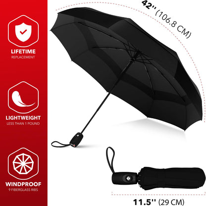 Repel Windproof Travel Umbrella - Auto Open Close