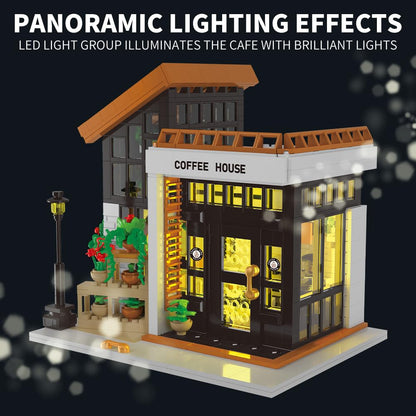 City Cafe Modular Building Toy Set with LED