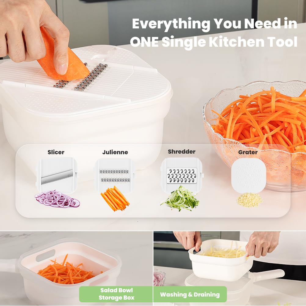 4-in-1 Vegetable Mandoline Slicer for Meal Prep