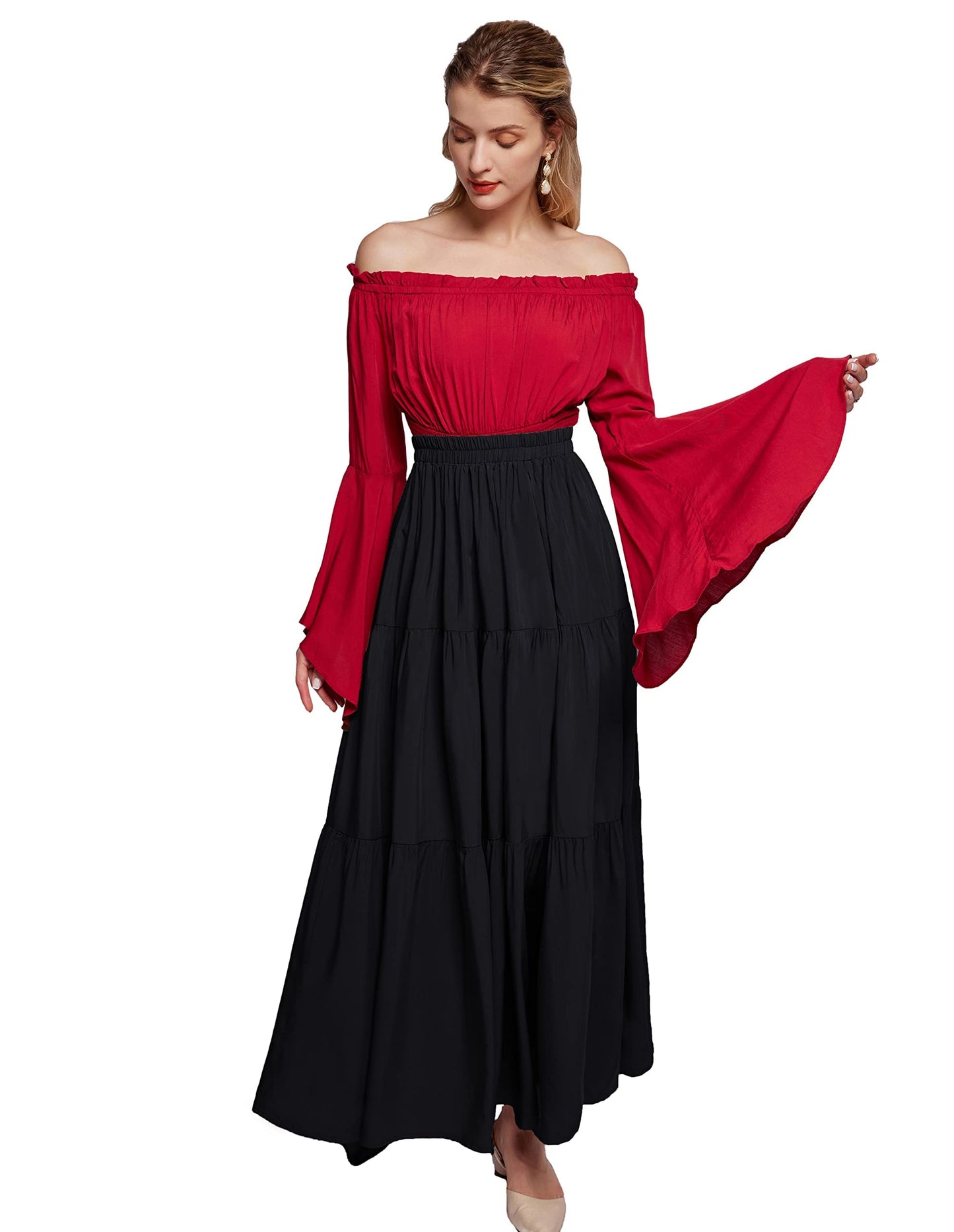 Women's Ankle Length Maxi Skirt with Pockets