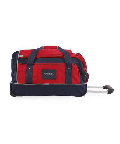 NAUTICA 22" Rolling Duffel Bag - Red/Navy