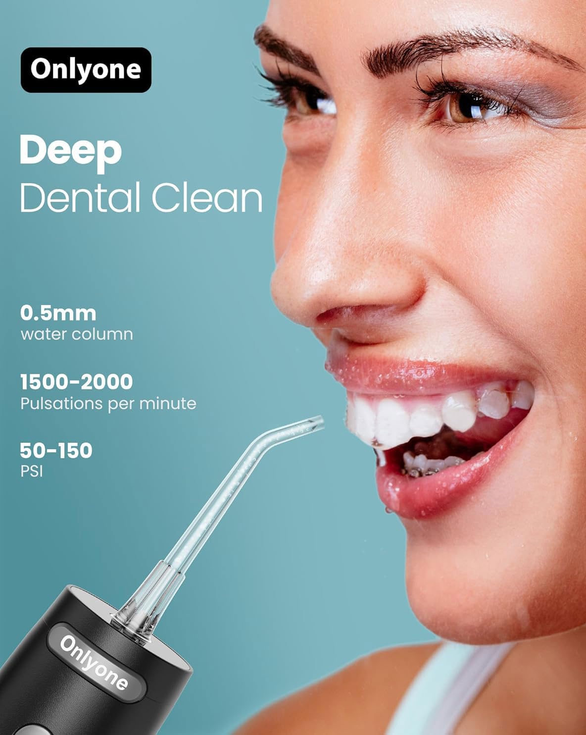 Portable Water Dental Flosser with 4 Modes