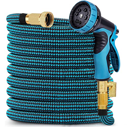 100 ft Expandable Garden Hose with 10 Spray Nozzle