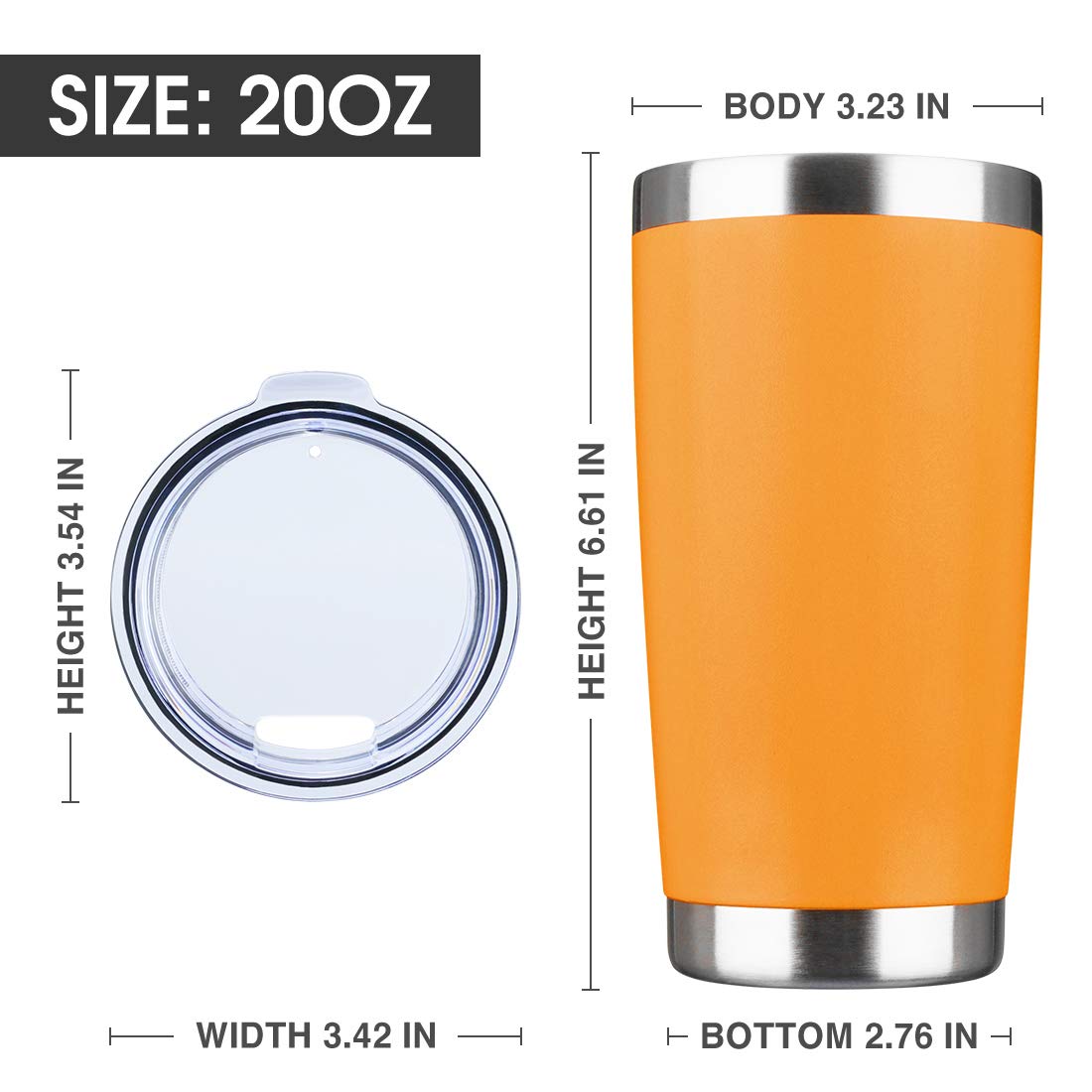 6 Pack Stainless Steel Insulated Travel Tumblers