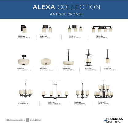 Progress Lighting 5-Light Modern Chandelier Antique Bronze