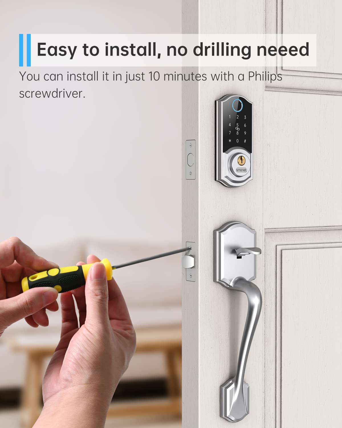 Smart Keyless Entry Door Lock Set by SMONET