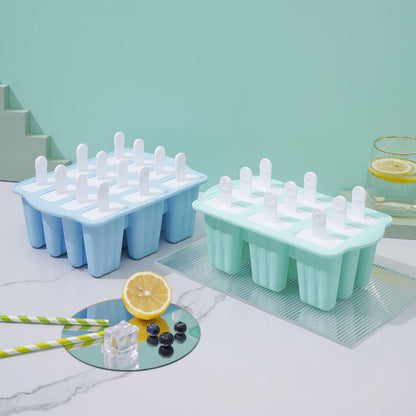 Silicone Popsicle Molds, 9 Reusable Ice Pop Makers