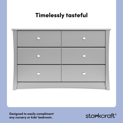 Storkcraft 6 Drawer Nursery Dresser for Kids