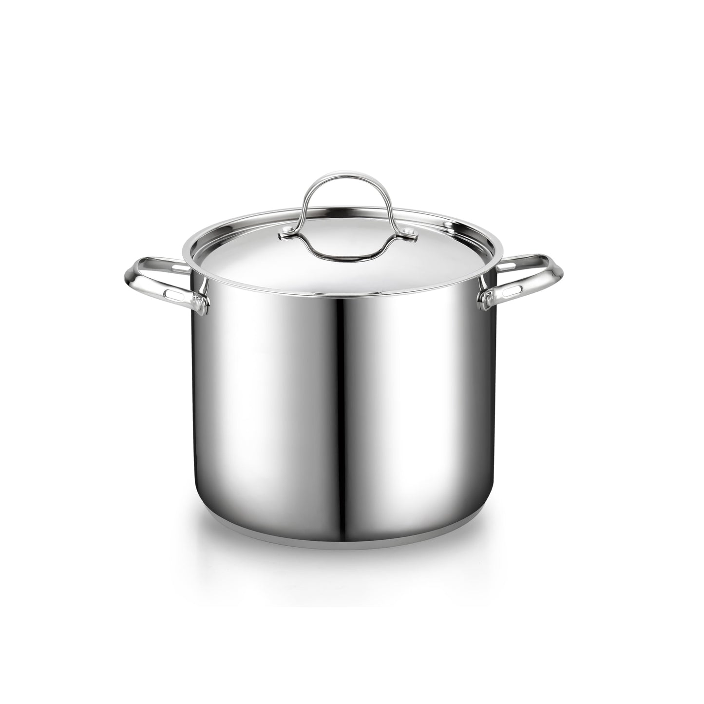 Cooks Standard 18/10 Stainless Steel Stockpot 12-Quart, Classic Deep Cooking Pot Canning Cookware with Stainless Steel Lid, Silver