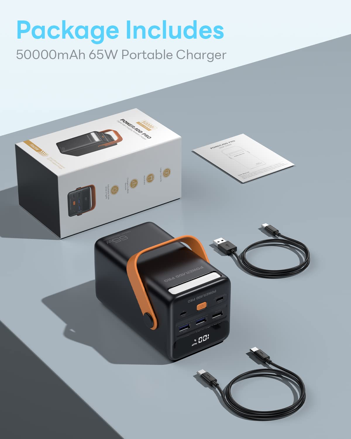POWERADD PRO 50000mAh USB C Power Bank