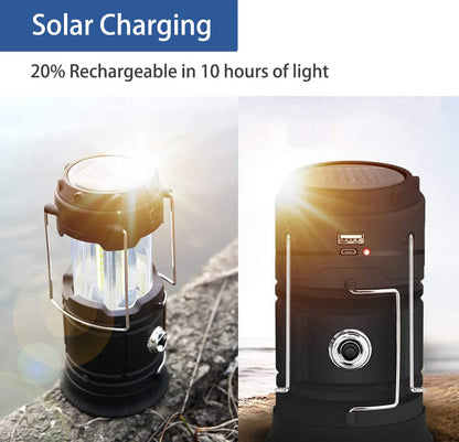 2 Pack Solar Rechargeable LED Camping Lanterns