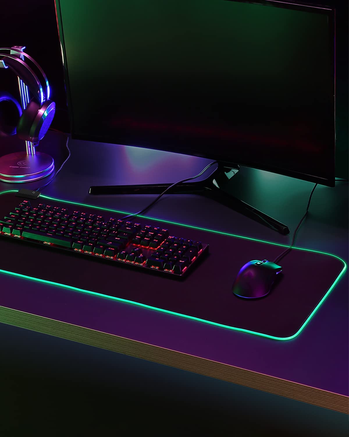 XXL RGB Gaming Mouse Pad with Non-Slip Base