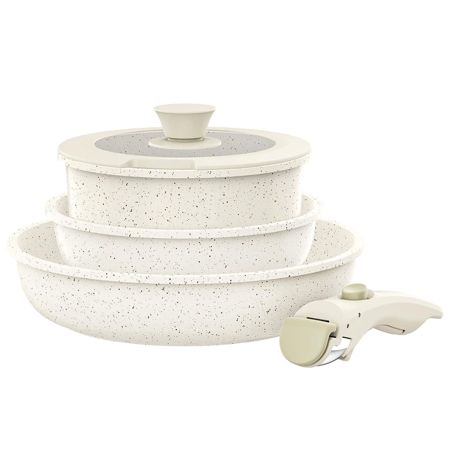 5-Piece CAROTE Nonstick Cookware Set with Detachable Handles