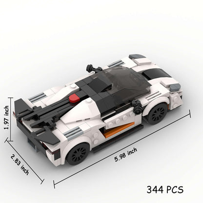 Sports Race Car MOC Building Blocks,City Vehicle Car Toy Building Sets,City Racing Cars DIY Building Bricks for Kids and Adults-344PCS