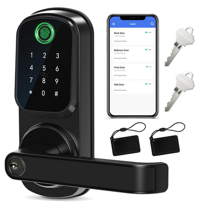 Smart Keyless Door Lock with Fingerprint & APP