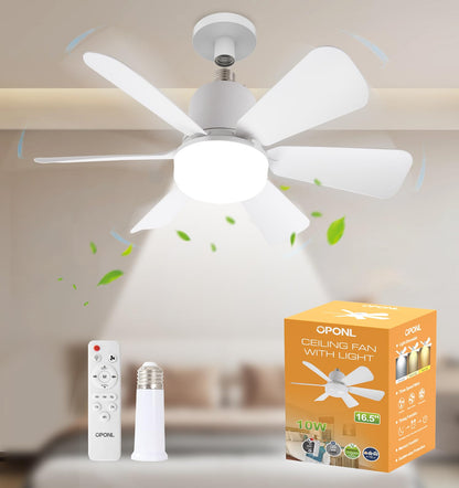 3-Speed Dimmable LED Ceiling Fan with Remote