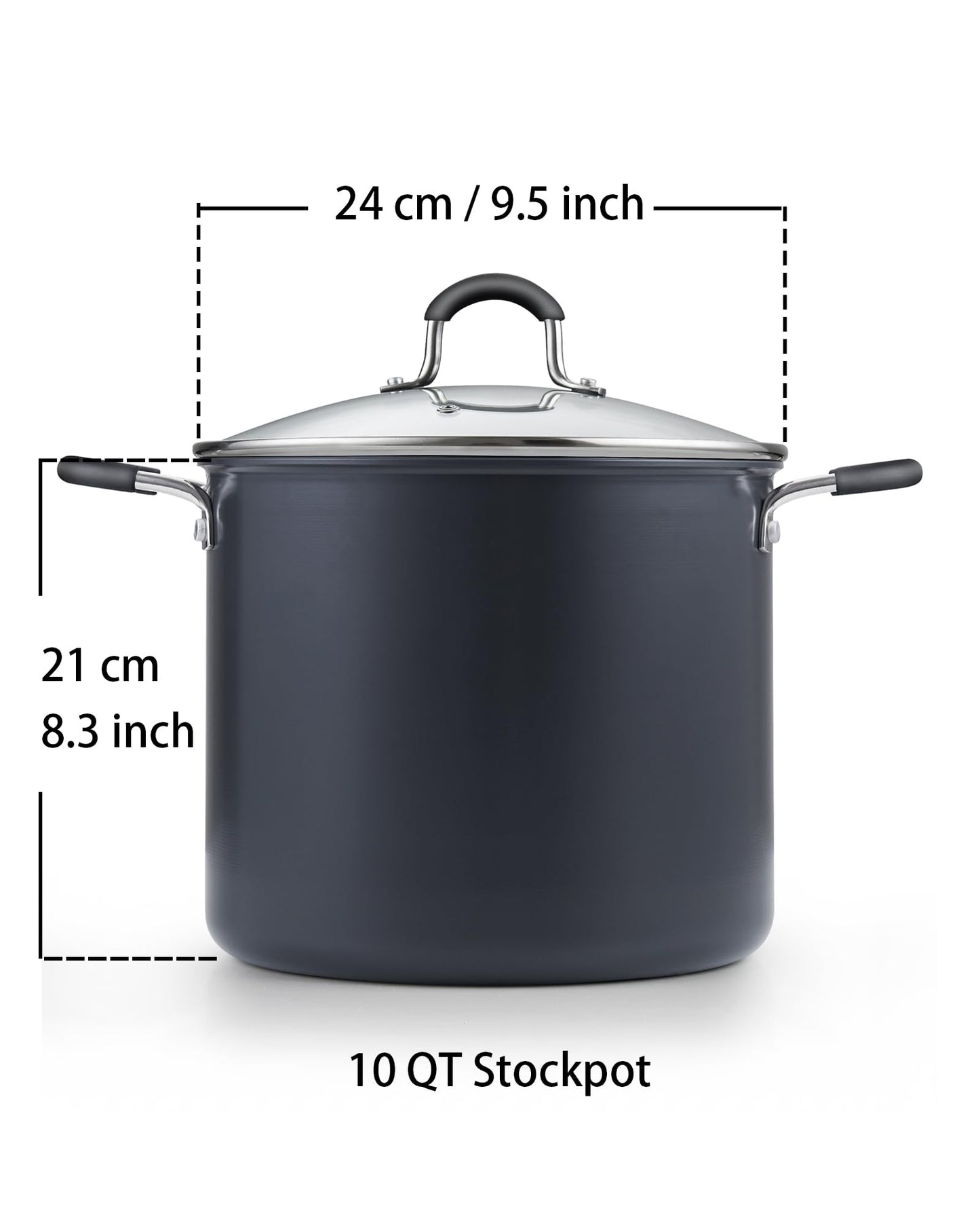 10 Quart Cook N Home Nonstick Stockpot with Lid