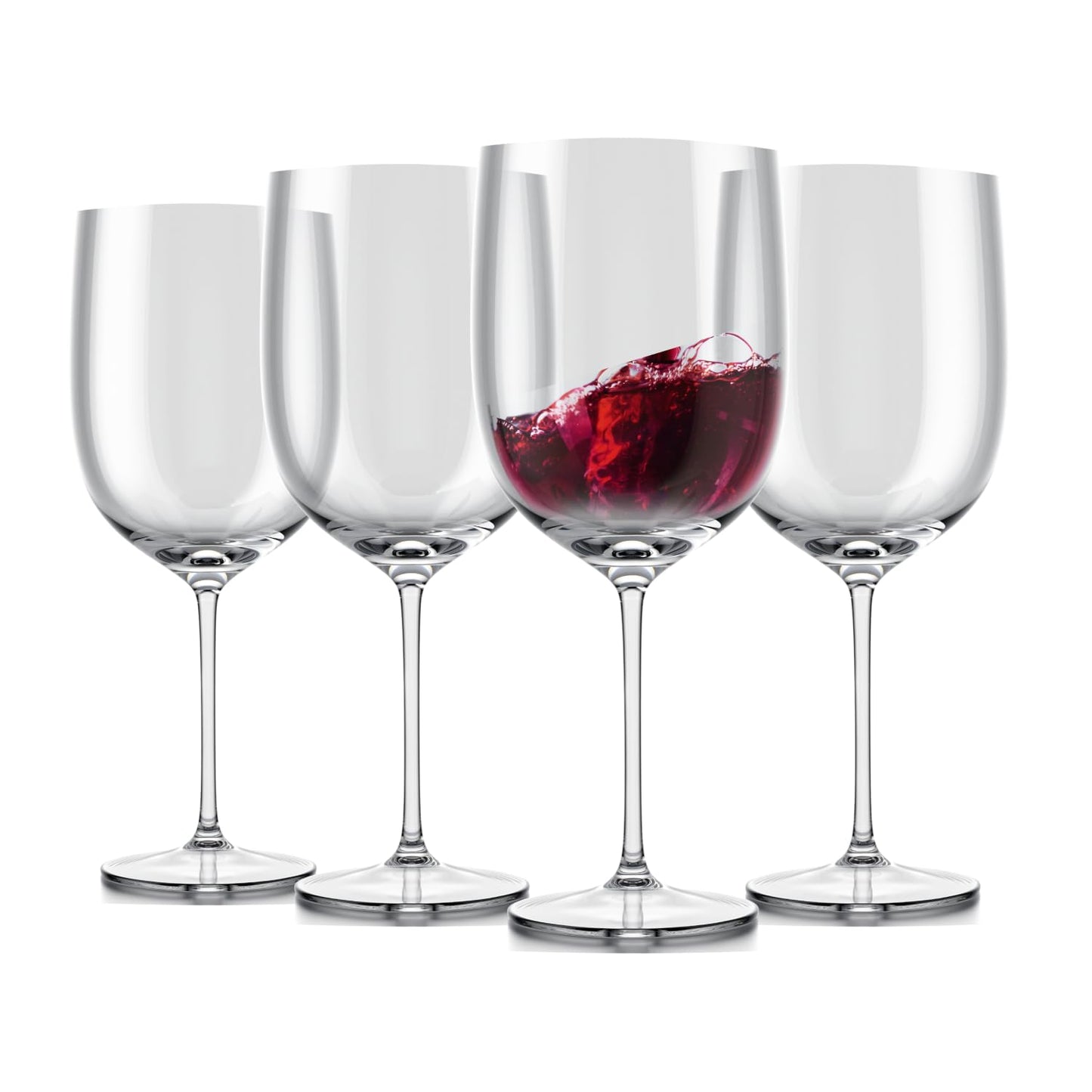 Set of 8 Elegant Unbreakable Wine Glasses