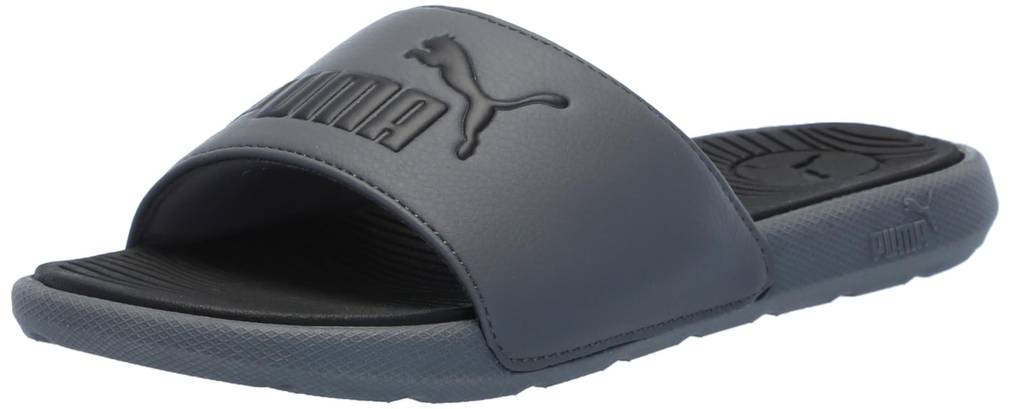 PUMA Cool Cat Sandal Slides Sandal Slides, Cool Dark Gray Black, 3 US Unisex Little Kid