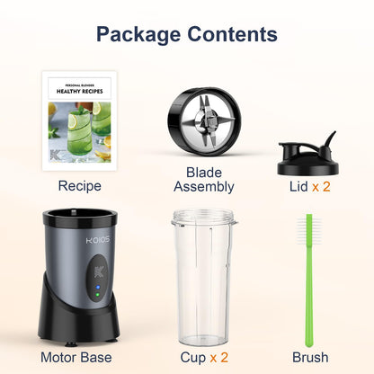 900W Personal Blender with 2 Portable Cups