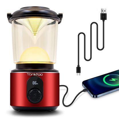 LED Camping Lantern with USB Rechargeable Battery