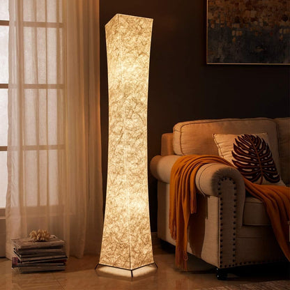 LEONC Design 61'' LED Floor Lamp with Fabric Shade