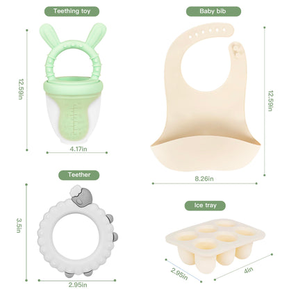 Baby Feeding Set with Fruit Feeder & Bibs