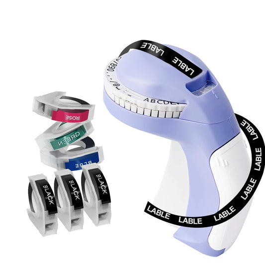 Embossing Label Maker with 6 Tapes for DIY