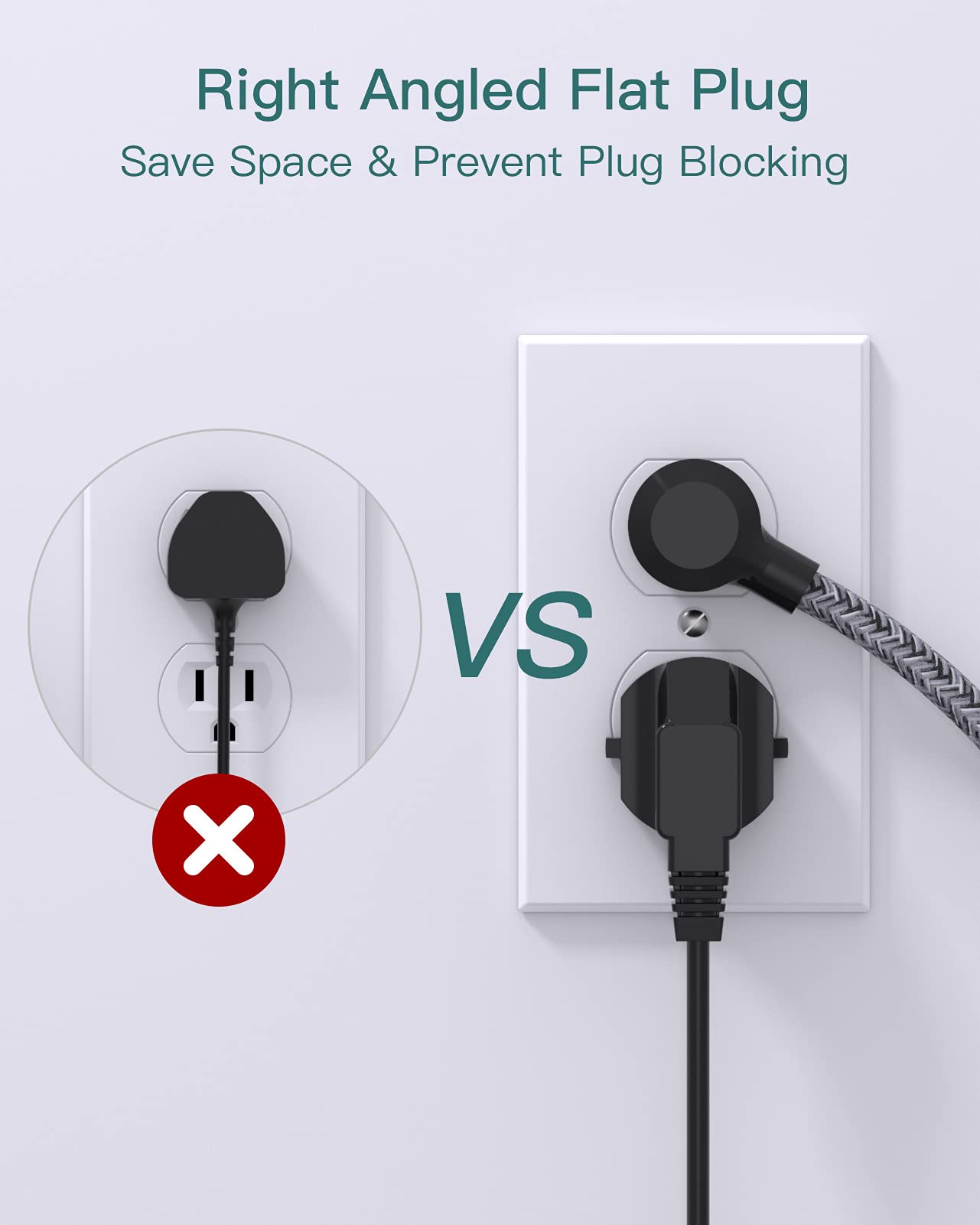Addtam Power Strip with 3 USB Ports
