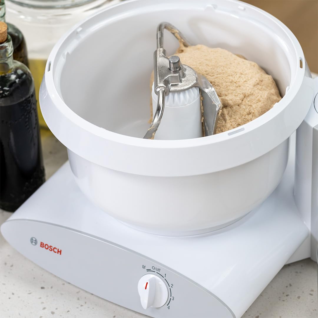 Bosch Universal Plus Stand Mixer with Sourdough Bundle Pack 500 Watt, 6.5 Quarts with Wire Whips, Dough Hook, NutriMill Dough Hook, and Sourdough Starter Bundle