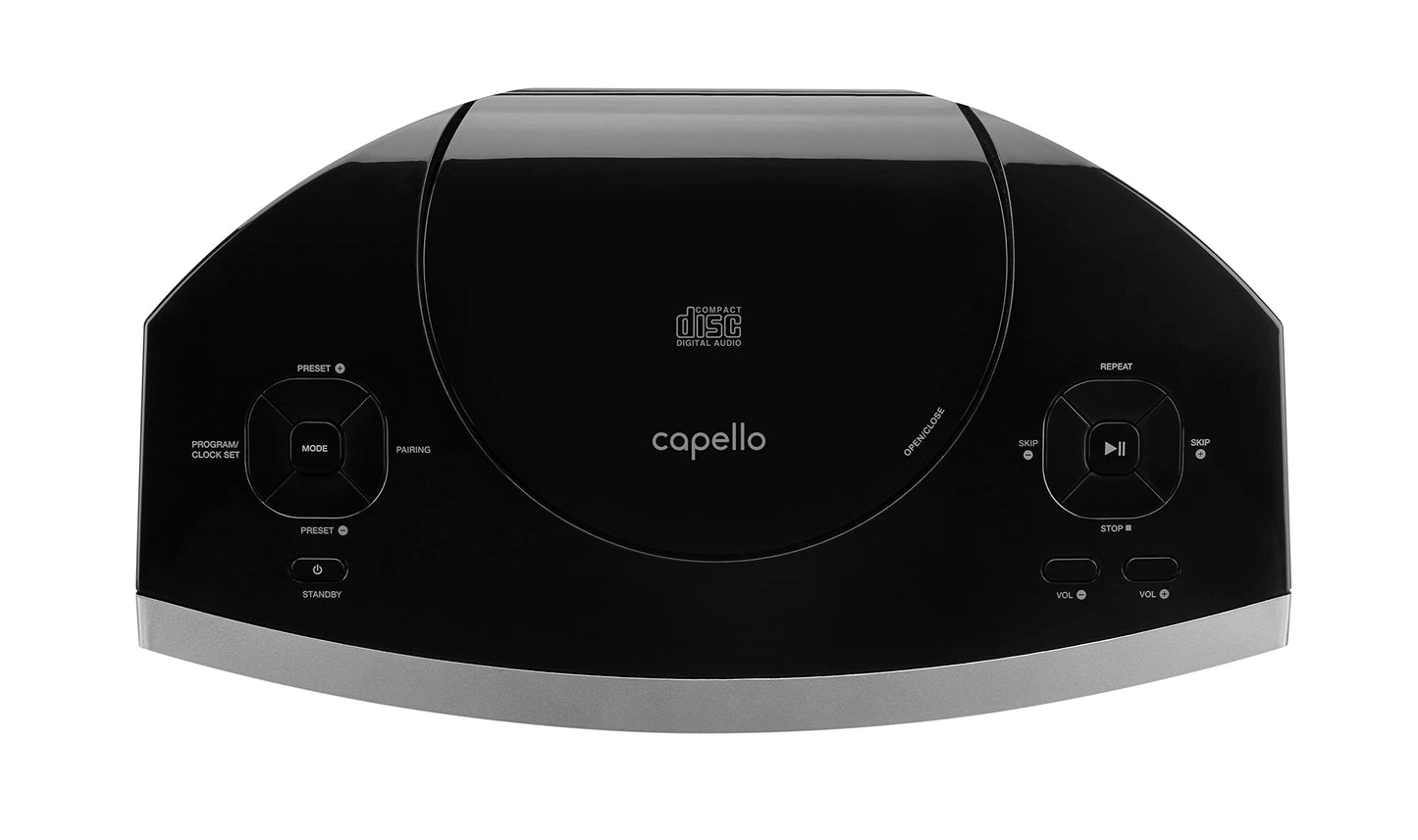 Capello Play it All Bluetooth Wireless Home Stereo Speaker CD/FM Black CI302