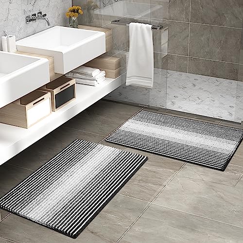 UPDATE: DEAD ❗ Colorxy Chenille Bathroom Rugs, Extra Soft and Absorbent Bath Mat, Non-Slip Machine Washable Rug, Luxury Plush Shaggy Bath Carpet, Suitable for Bathroom Floor, Tub, Shower, 24''x16'', Black