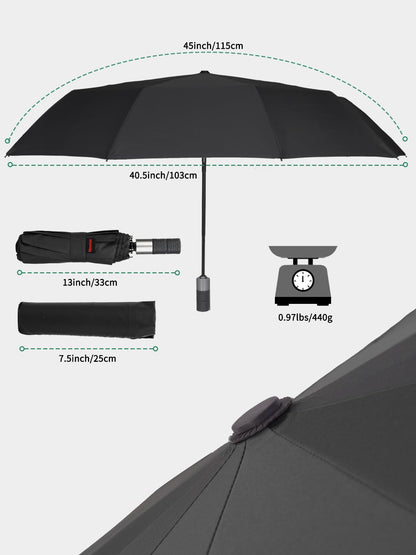 Windproof Compact Travel Umbrella - Lightweight & Automatic