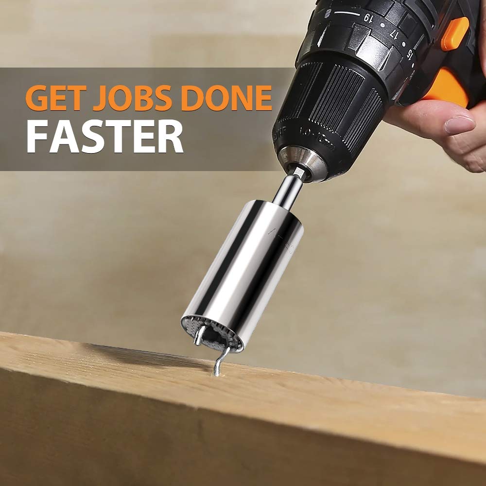 Universal Socket Tools Gifts for Men: Fathers Day Birthday Gift for Dad Husband Him Women 1/4"-3/4"(7-19mm) Super Socket Set Impact Power Drill Adapter Unique Cool Gadgets