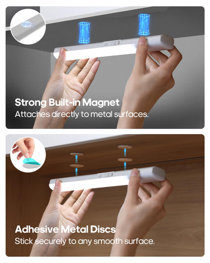 6 Pack LED Motion Sensor Under Cabinet Lights