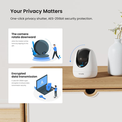 Tenda 2K Indoor WiFi Security Camera with Night Vision