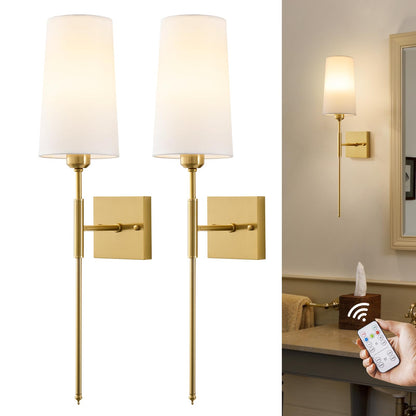 Rechargeable Wireless Wall Sconces with Remote Set