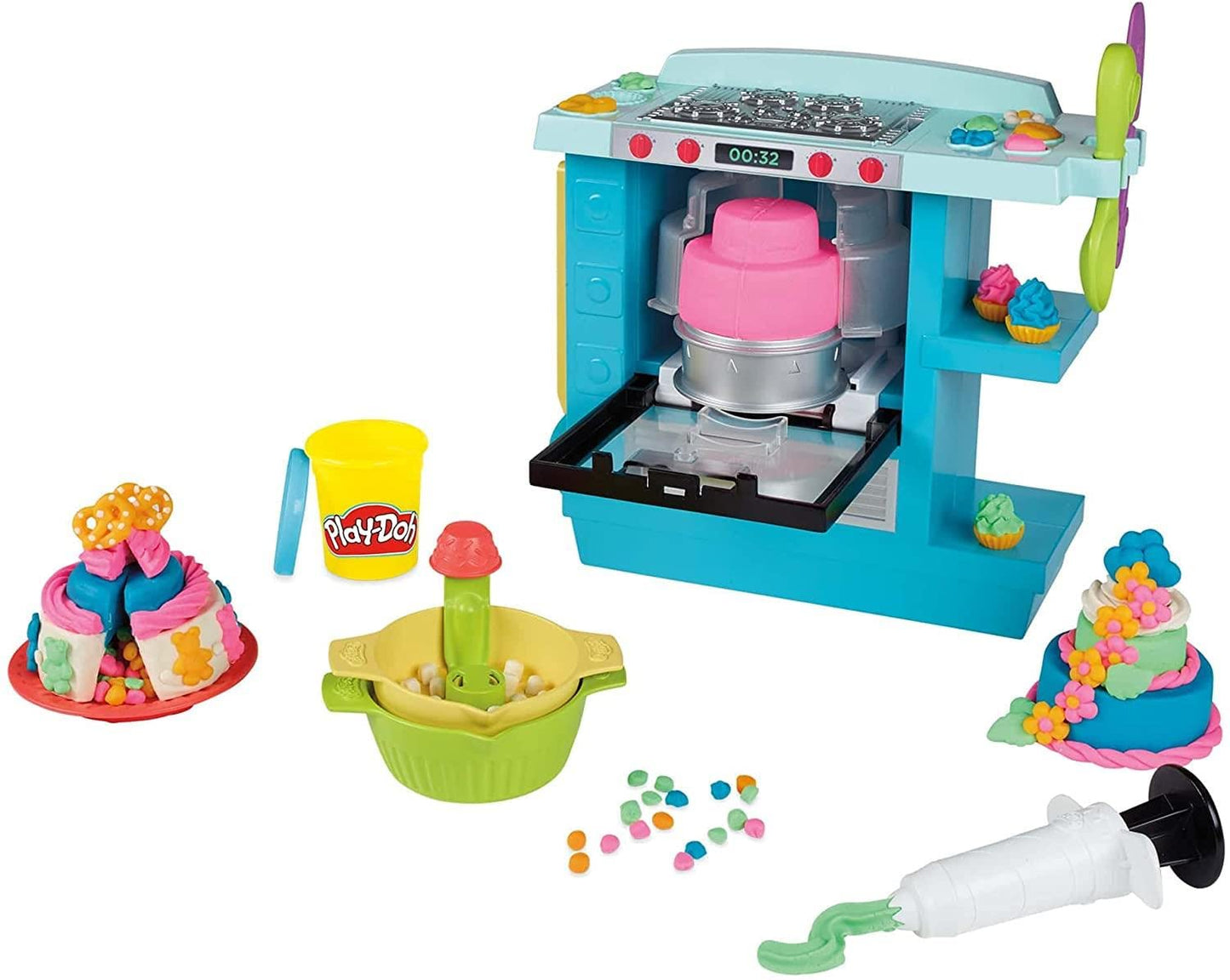 Play-Doh Kitchen Creations Rising Cake Oven Kitchen Playset, Play Kitchen Appliances, Preschool Toys, Kitchen Toys for 3 Year Old Girls and Boys and Up