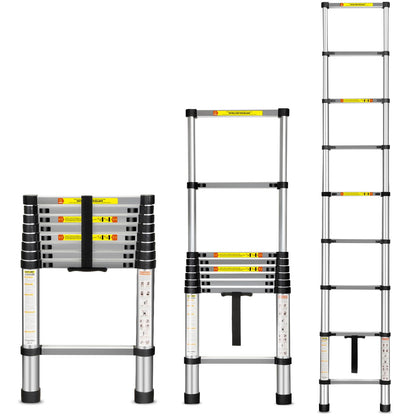 Miscoos 8.5 FT Aluminum Telescoping Ladder