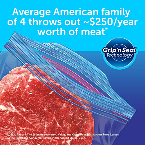 Ziploc Gallon Freezer Bags, 120 Count