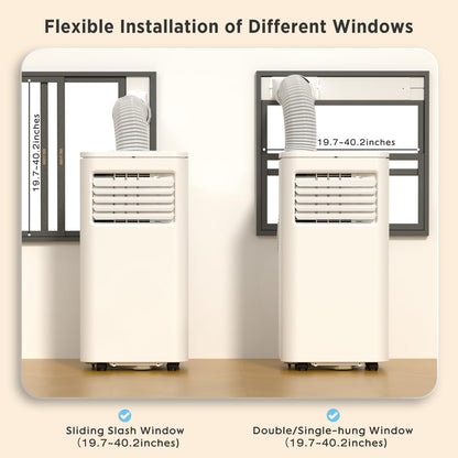 ZAFRO A5405-8K Portable Air Conditioners, 8,000 BTU+Drain Hose, White