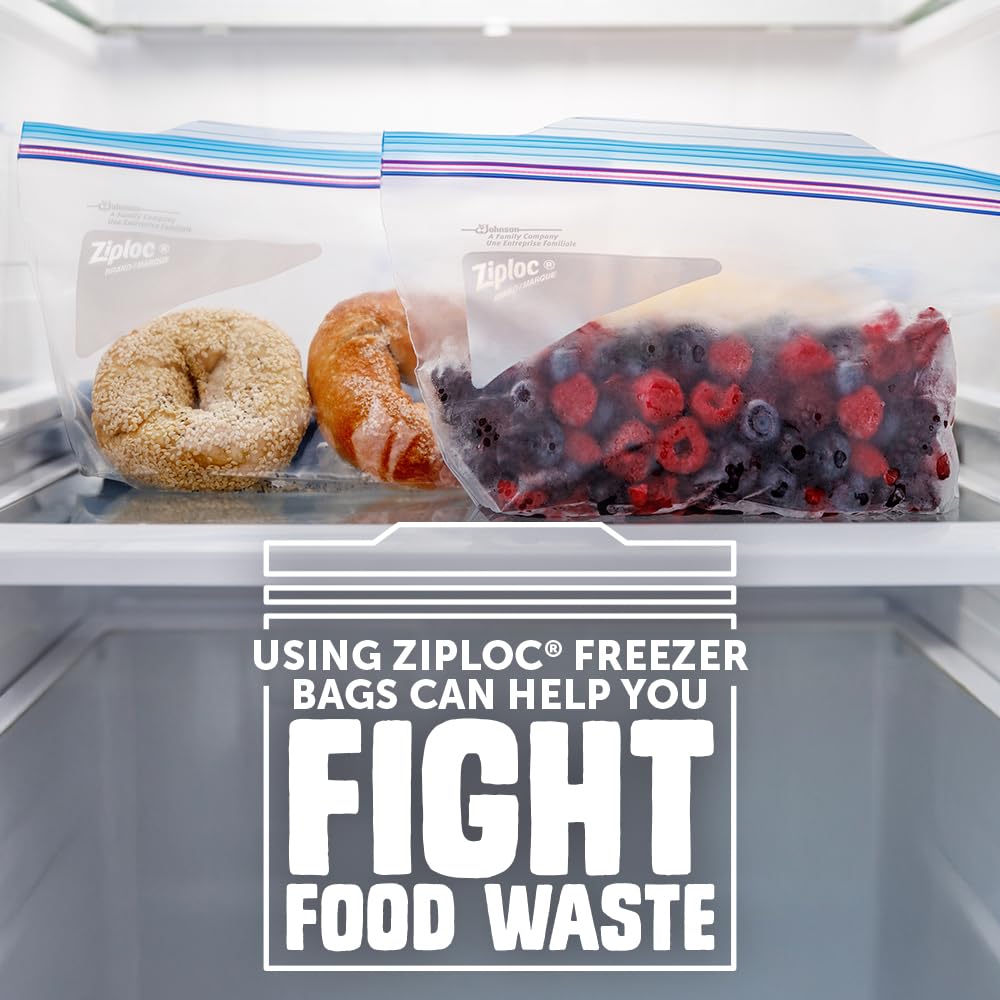 40 Count Ziploc Half Gallon Freezer Bags